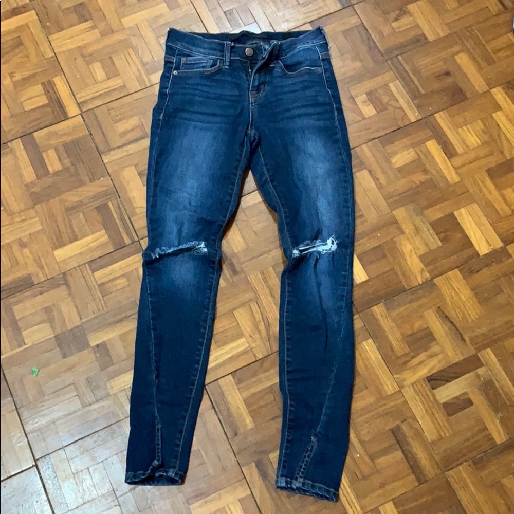 Black label skinny distressed jeans size 26
